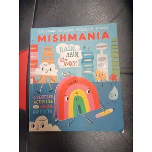 Mishmania Coloring Drawing Puzzles Games Book For Kids "Rain Rain Go Away!"
